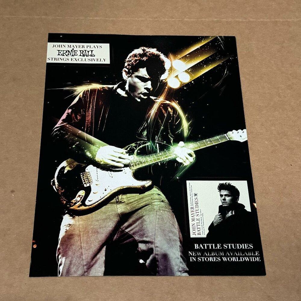 John Mayer - Ernie Ball - 2009 Print Advertisement